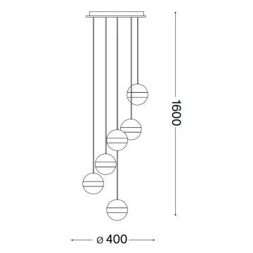 Ideal Lux - LED Luster na lanku GALAXY LED/58W/230V