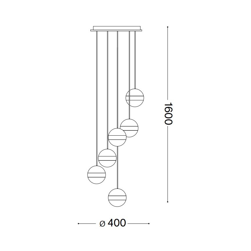 Ideal Lux - LED Luster na lanku GALAXY LED/58W/230V