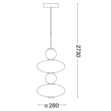 Ideal Lux - LED Luster na lanku LUMIERE LED/34W/230V