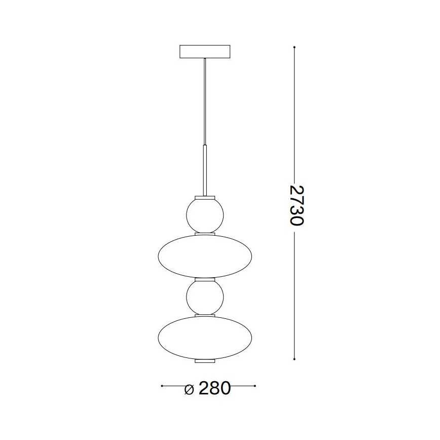 Ideal Lux - LED Luster na lanku LUMIERE LED/34W/230V