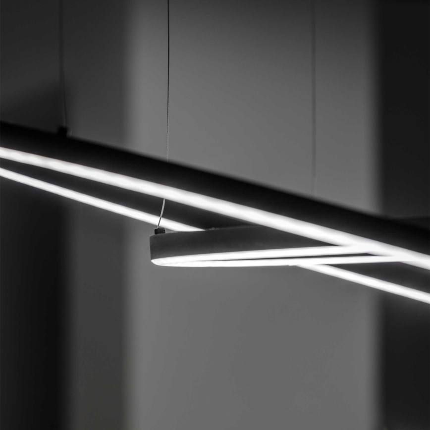 Ideal Lux - LED Luster na lanku ORACLE LED/55W/230V pr. 90 cm čierna