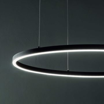 Ideal Lux - LED Luster na lanku ORACLE LED/89W/230V pr. 150 cm čierna