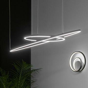 Ideal Lux - LED Luster na lanku ORACLE SLIM LED/32W/230V pr. 50 cm čierna
