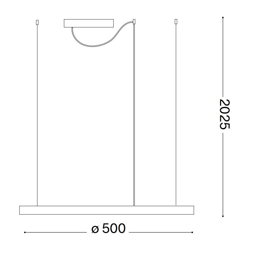 Ideal Lux - LED Luster na lanku ORACLE SLIM LED/32W/230V pr. 50 cm čierna