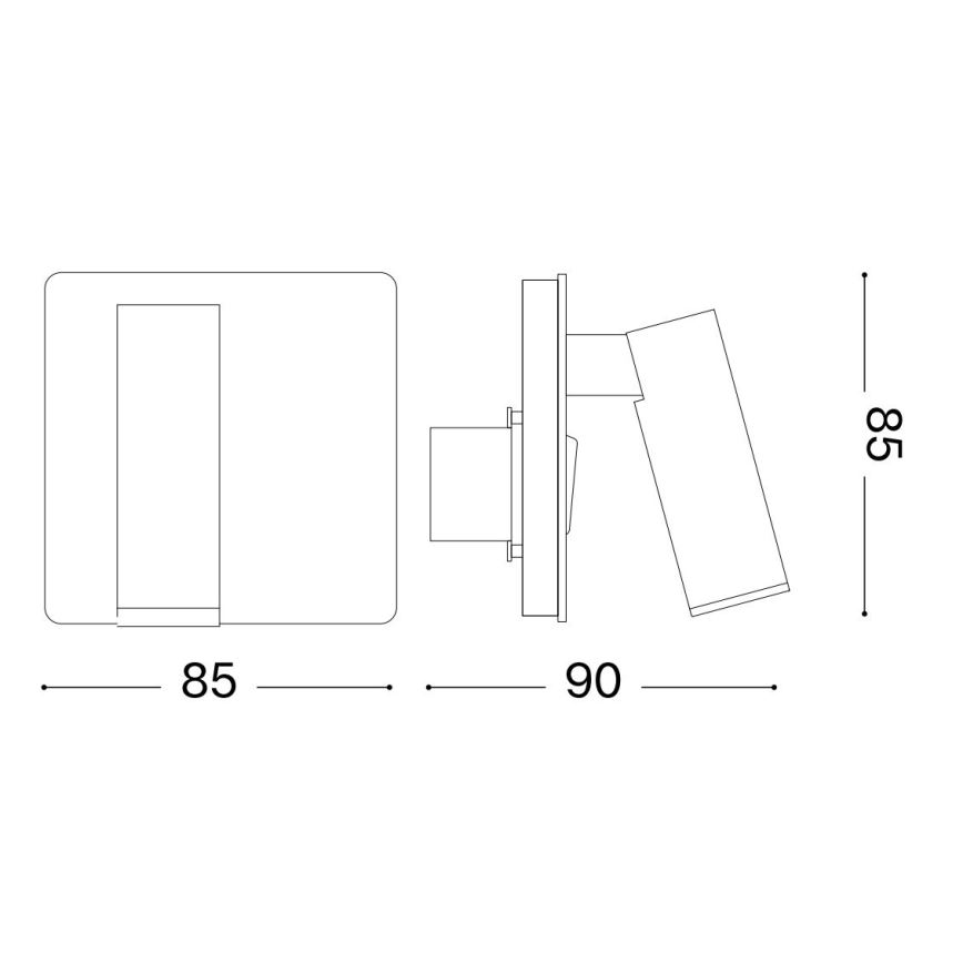 Ideal Lux - LED Nástenné bodové svietidlo LITE LED/3W/230V mosadz