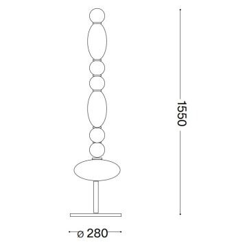 Ideal Lux - LED Stojacia lampa LUMIERE LED/58W/230V