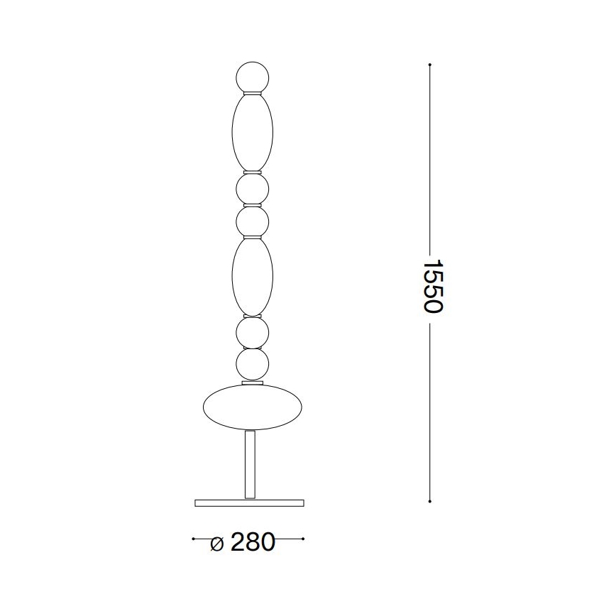 Ideal Lux - LED Stojacia lampa LUMIERE LED/58W/230V