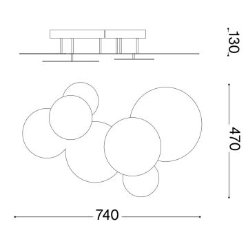 Ideal Lux - LED Stropné svietidlo CLOUD LED/46W/230V