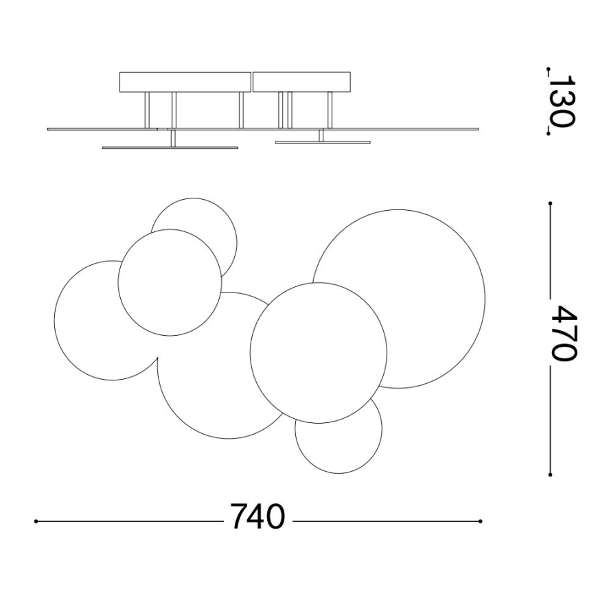 Ideal Lux - LED Stropné svietidlo CLOUD LED/46W/230V