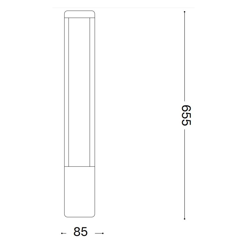 Ideal Lux - LED Vonkajšia lampa TIFONE LED/8,5W/230V 65,5 cm IP65 antracit