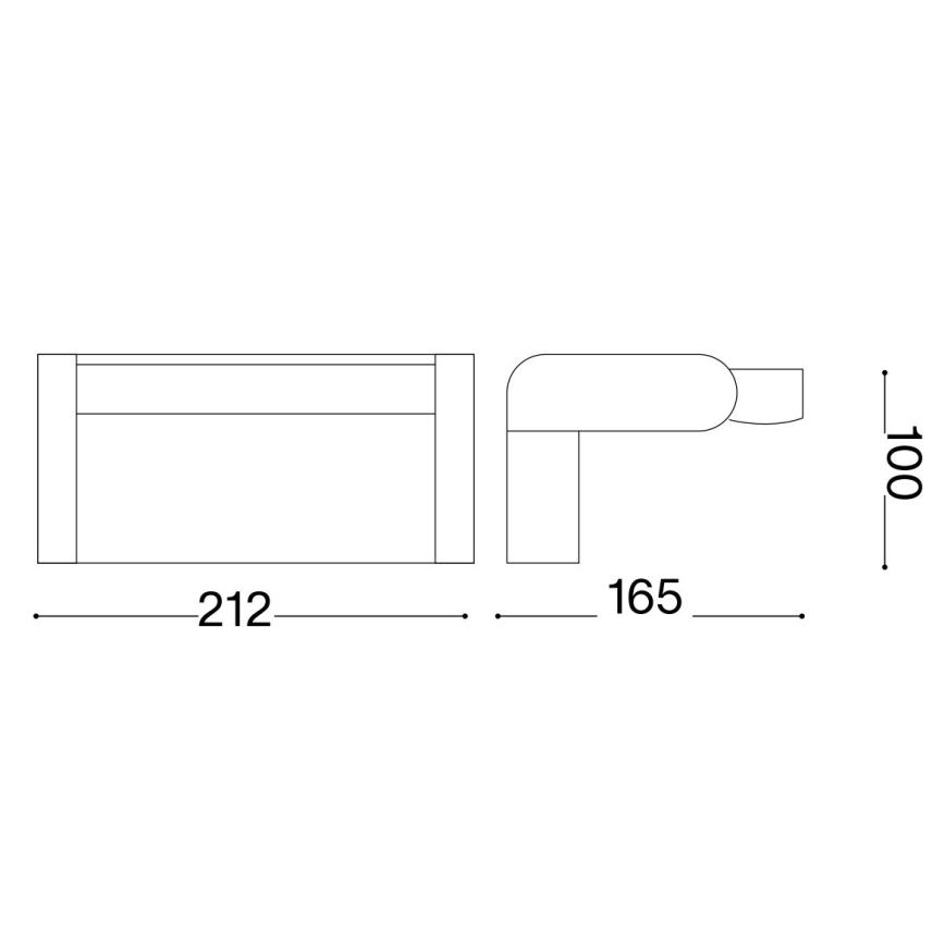 Ideal Lux - LED Vonkajšie nástenné svietidlo SWIPE LED/20,5W/230V IP54 biela