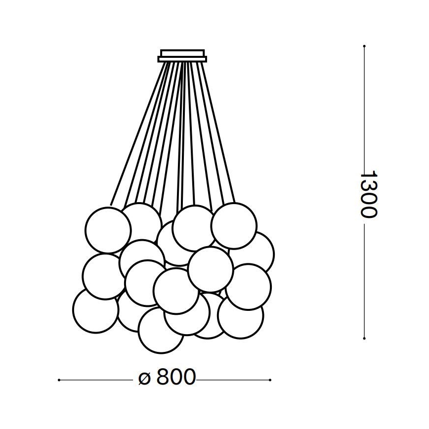 Ideal Lux - Luster na lanku MAPA PLUS 22xE14/40W/230V