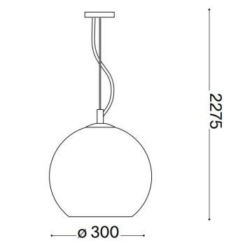 Ideal Lux - Luster na lanku NEMO 1xE27/42W/230V meď