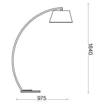 Ideal Lux - Stojacia lampa 1xE27/60W/230V