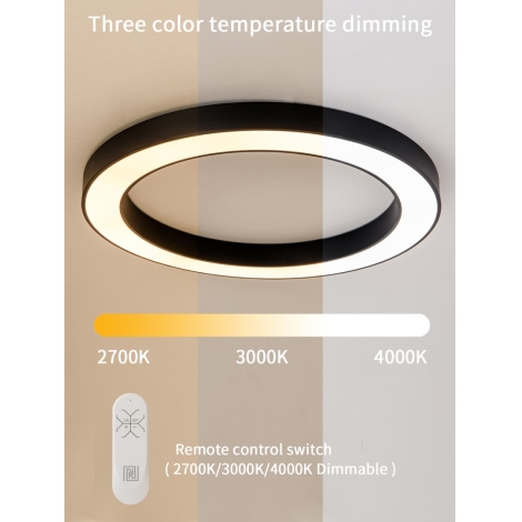 Immax NEO 07210L - LED Stmievateľné stropné svietidlo PASTEL LED/68W/230V 95 cm čierna Tuya + diaľkové ovládanie