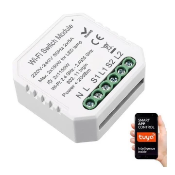 Immax NEO 07516L - Inteligentný kontrolór NEO LITE V3 2-tlačidlový Wi-Fi Tuya