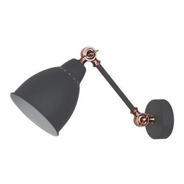 ITALUX - Nástenná lampa SONNY 1xE27/60W/230V antracit