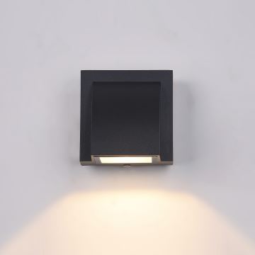 ITALUX - LED Vonkajšie nástenné svietidlo EDGAR LED/3W/230V IP54 3000K čierna
