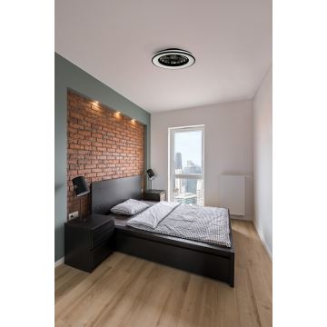 LED Stmievateľné stropné svietidlo s ventilátorom PLAVE 48W/230V 3000/4000/6500K + diaľkové ovládanie