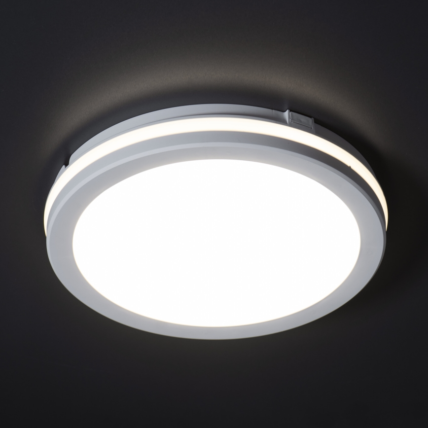 LED Vonkajšie stropné svietidlo BENO ECO LED/20W/230V 3000/4000/6500K pr. 20 cm IP65 biela