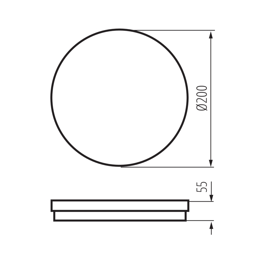 LED Vonkajšie stropné svietidlo BENO ECO LED/20W/230V 3000/4000/6500K pr. 20 cm IP65 biela