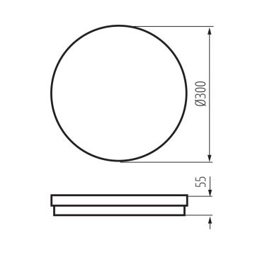 LED Vonkajšie stropné svietidlo BENO ECO LED/30W/230V 3000/4000/6500K pr. 30 cm IP65 biela