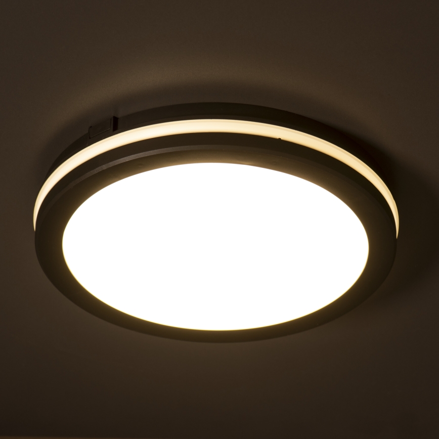 LED Vonkajšie stropné svietidlo BENO ECO LED/30W/230V 3000/4000/6500K pr. 30 cm IP65 čierna