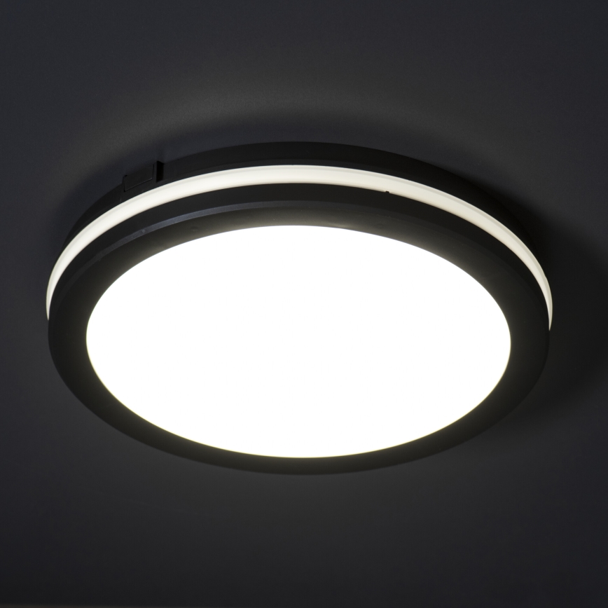 LED Vonkajšie stropné svietidlo BENO ECO LED/40W/230V 3000/4000/6500K pr. 40 cm IP65 čierna