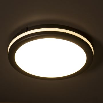 LED Vonkajšie stropné svietidlo BENO ECO LED/40W/230V 3000/4000/6500K pr. 40 cm IP65 čierna