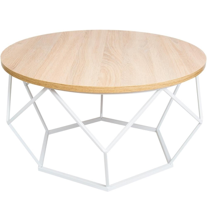 Konferenčný stolík DIAMOND 40x70 cm biela/béžová