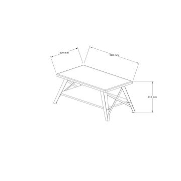 Konferenčný stolík KONIK 43x98 cm borovica