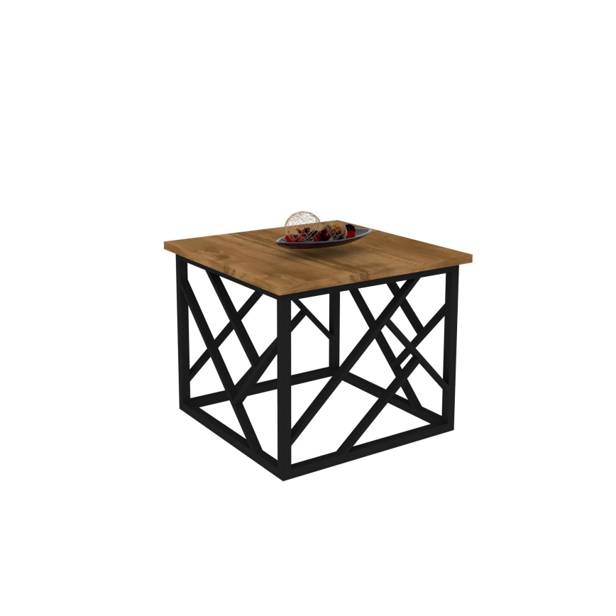 Konferenčný stolík WODA 42x53 cm hnedá/čierna