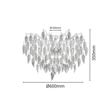 Krištáľový prisadený luster 10xG9/40W/230V čierna