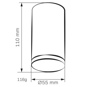 Kúpeľňové bodové svietidlo TURYN 1xGU10/10W/230V IP44 čierna