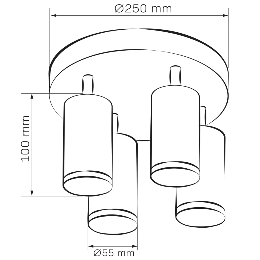 Kúpeľňové bodové svietidlo TURYN 4xGU10/10W/230V IP44 biela