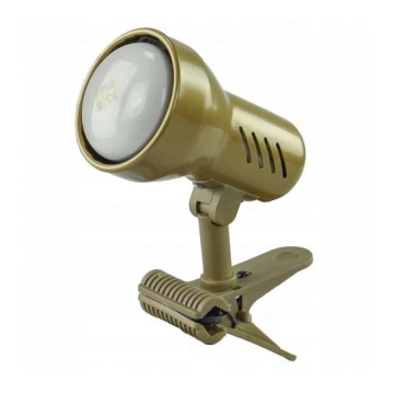 Lampa s klipom KM 1xE14/24W/230V zlatá