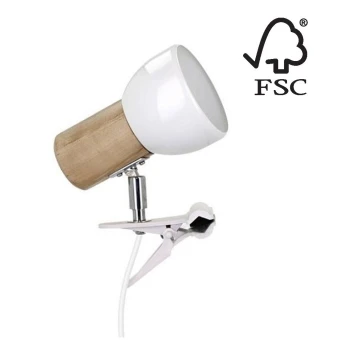 Lampa s klipom SVENDA 1xE27/60W/230V  breza – FSC certifikované