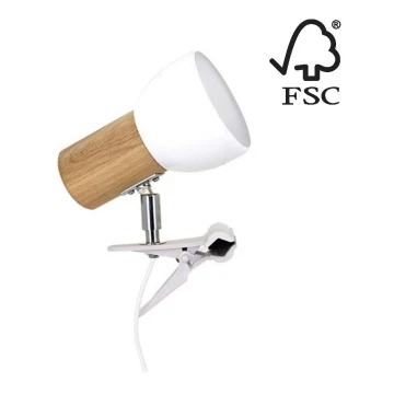 Lampa s klipom SVENDA 1xE27/60W/230V dub – FSC certifikované