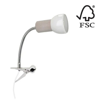 Lampa s klipom SVENDA 1xE27/60W/230V dub – FSC certifikované