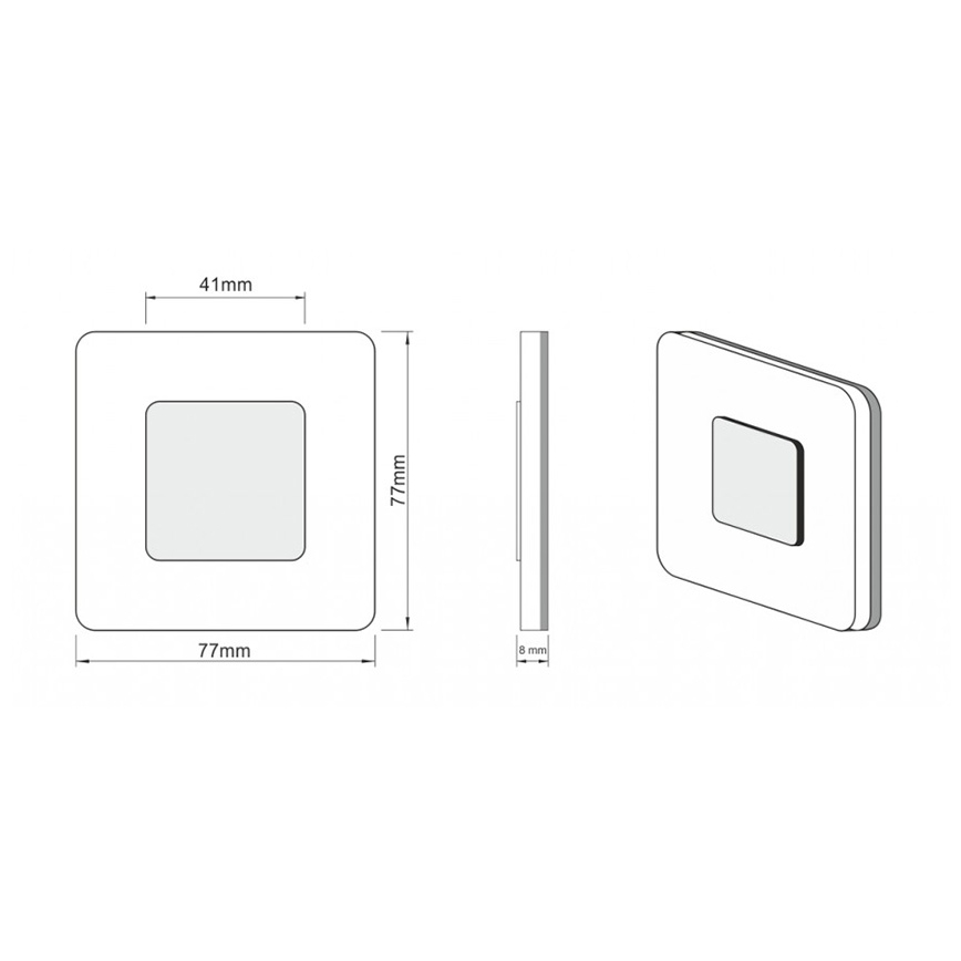 LDST SW-01-CB-BC8 - Osvetlenie schodiska SWIFT 8xLED/1,2W/230V