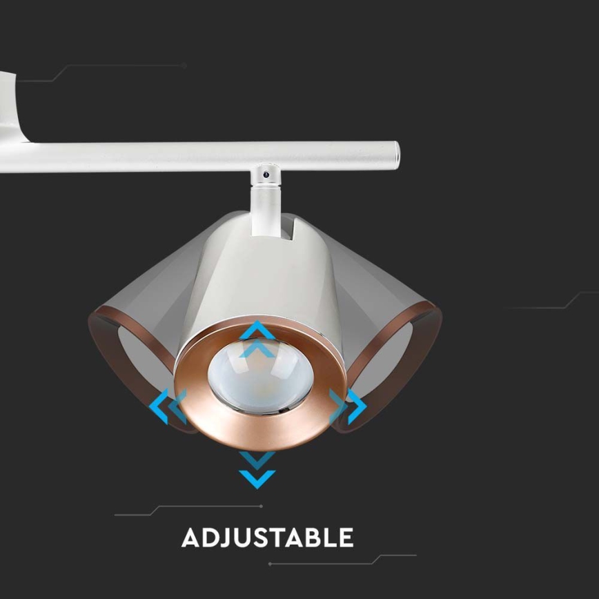 LED Bodové svietidlo 3xLED/5W/230V 3000K biela