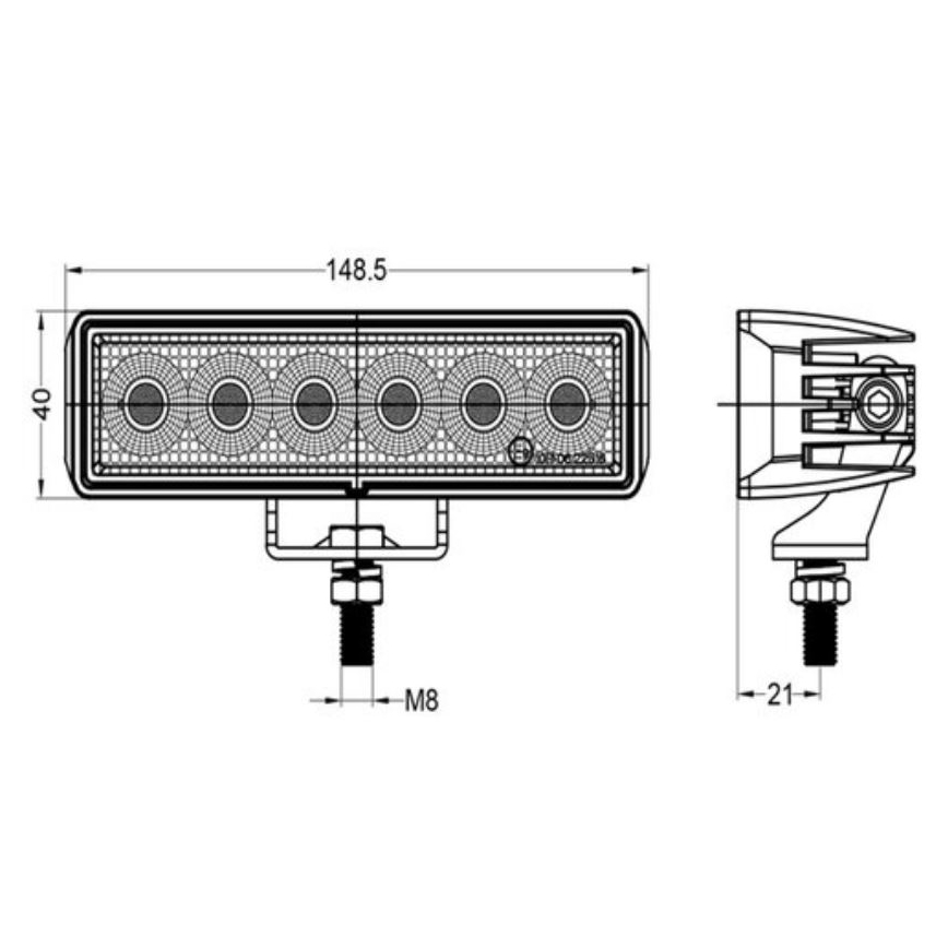 LED Bodové svietidlo pre automobil OSRAM LED/24W/10-30V IP68 5700K