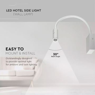LED Flexibilná lampička 1xLED/3W/230V