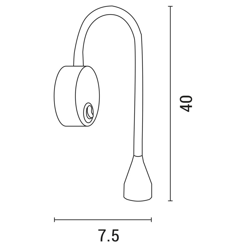 LED Flexibilná lampička IONAS LED/3W/230V 3000K čierna