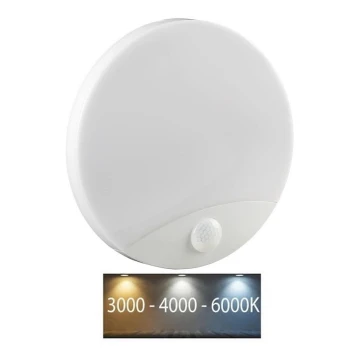 LED Kúpeľňové nástenné svietidlo so senzorom SAMSUNG CHIP LED/15W/230V 3000/4000/6000K IP44 biela