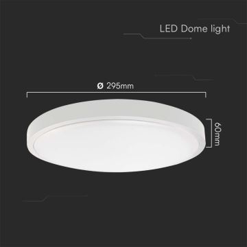 LED Kúpeľňové stropné svietidlo LED/24W/230V IP44 3000K pr. 29 cm biela