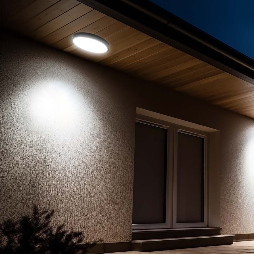 LED Kúpeľňové stropné svietidlo LED/24W/230V IP44 4000K pr. 29 cm čierna