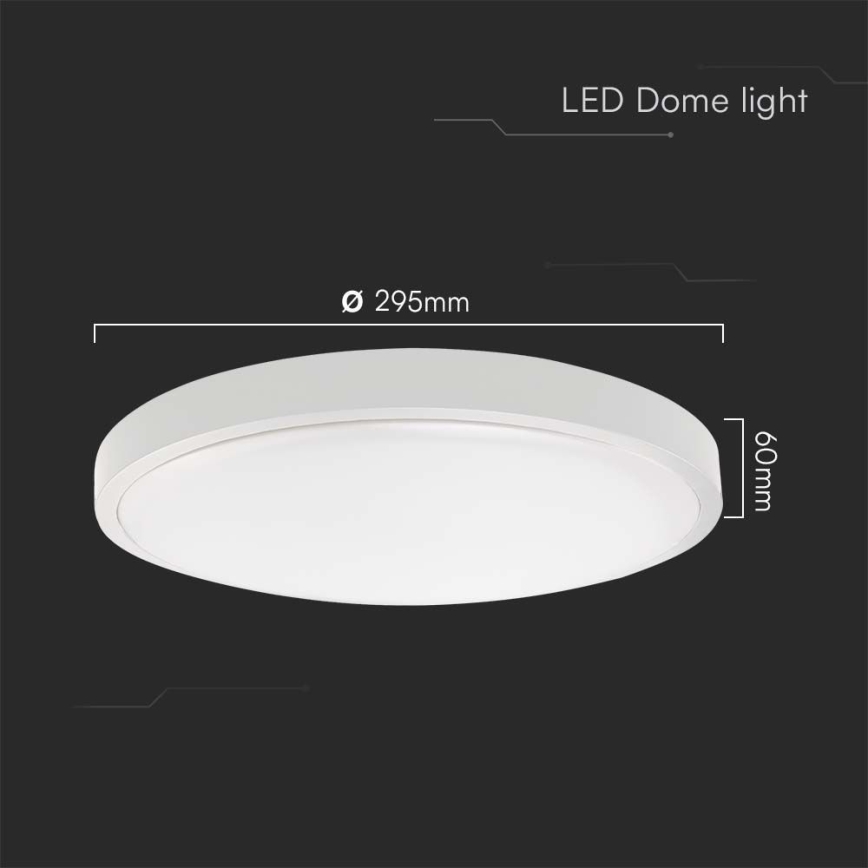 LED Kúpeľňové stropné svietidlo LED/24W/230V IP44 6500K pr. 29 cm biela