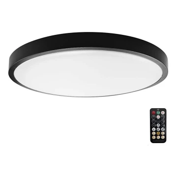 LED Kúpeľňové stropné svietidlo so senzorom LED/18W/230V 4000K IP44 čierna + diaľkové ovládanie