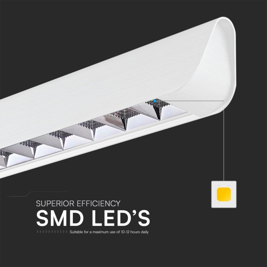 LED Luster na lanku LED/36W/230V 3000/4000/6400K biela